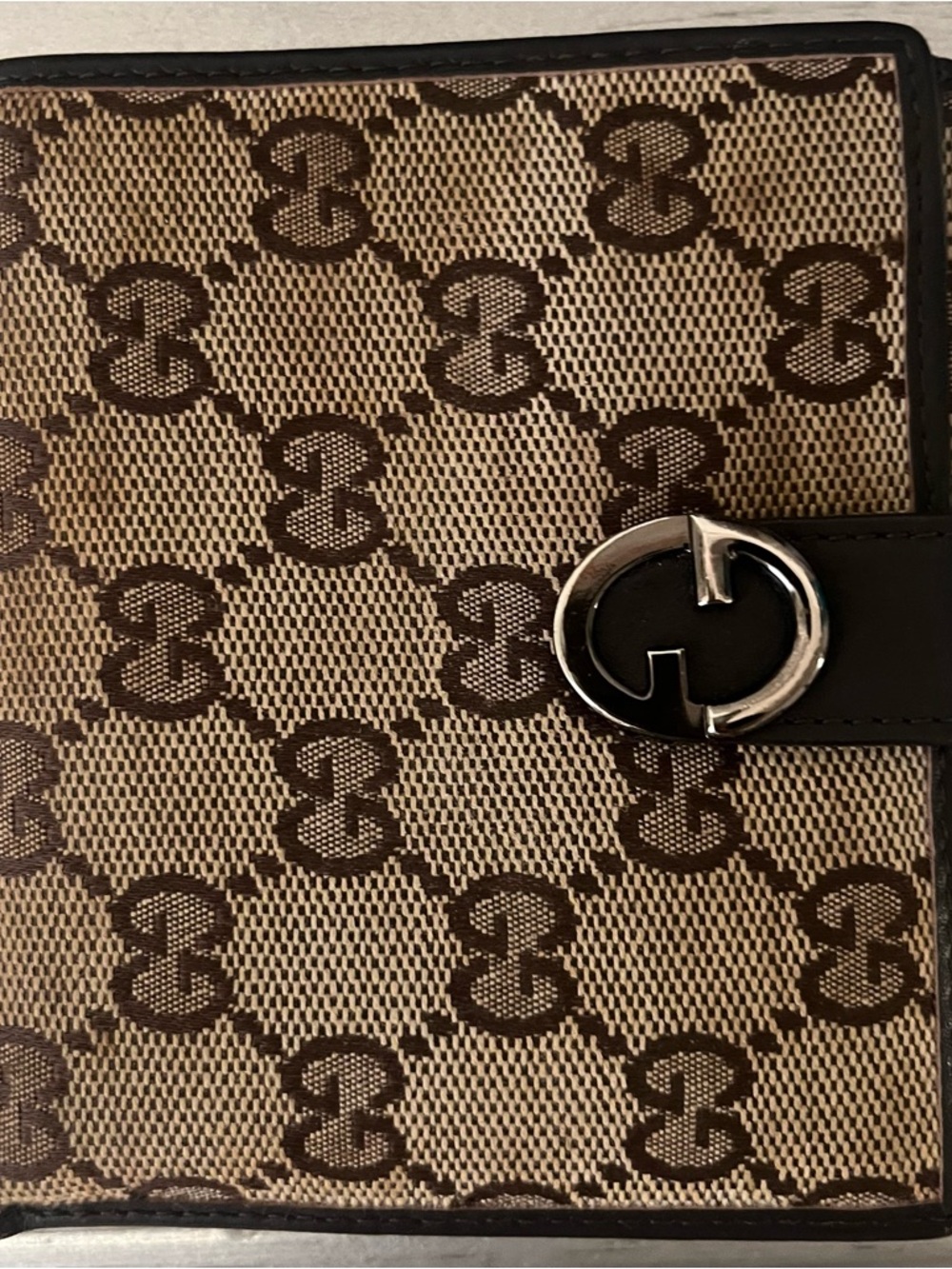 Gucci Beige/Brown GG Canvas Wallet - Picture 4 of 6